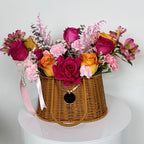 Mixed Flowers on a Basket