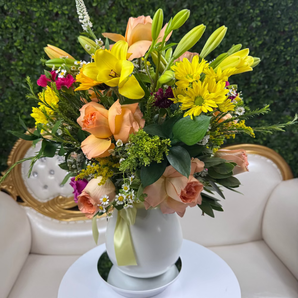 Mixed flowers on Vase